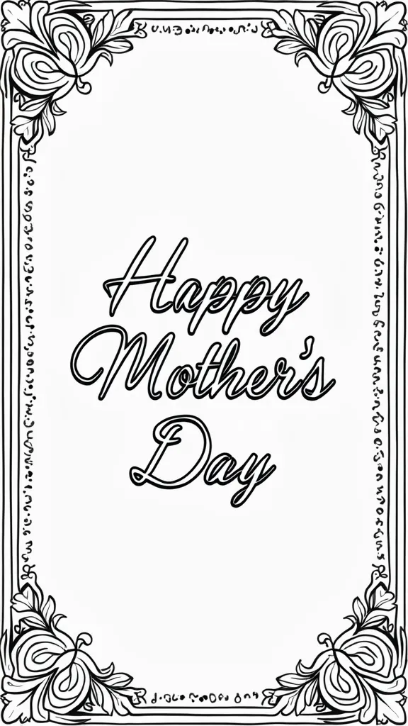 mother’s day card coloring pages